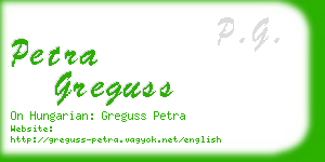 petra greguss business card